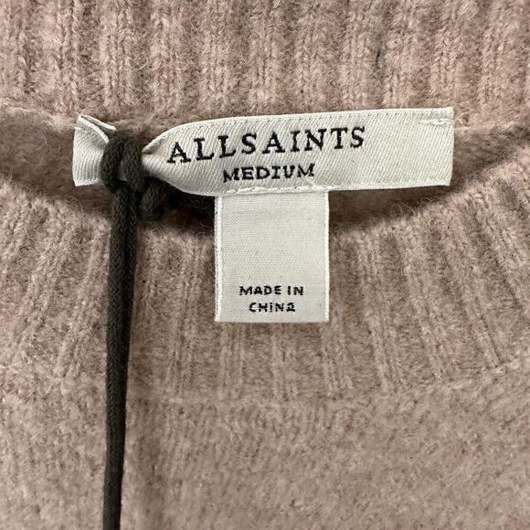 NWT All Saints Wick Crew Neck Sweater Women’s Wool Blend Pink Size Medium - Picture 5 of 6